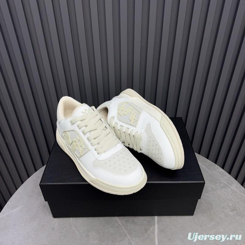 2025 Unisex Amiri White Leather Sneakers MJ00360