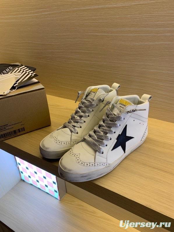 2024 Unisex GGDB White Black Leather High-top Sneakers MJ00300