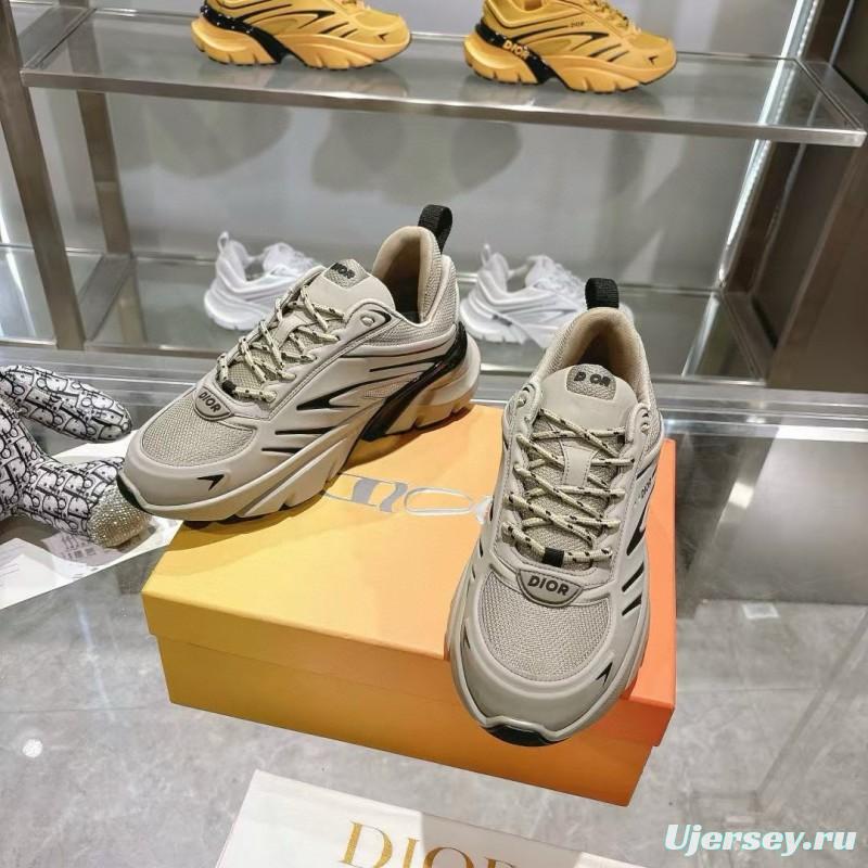 2024 Unisex Dior Beige Black Mesh Sneakers MJ00360