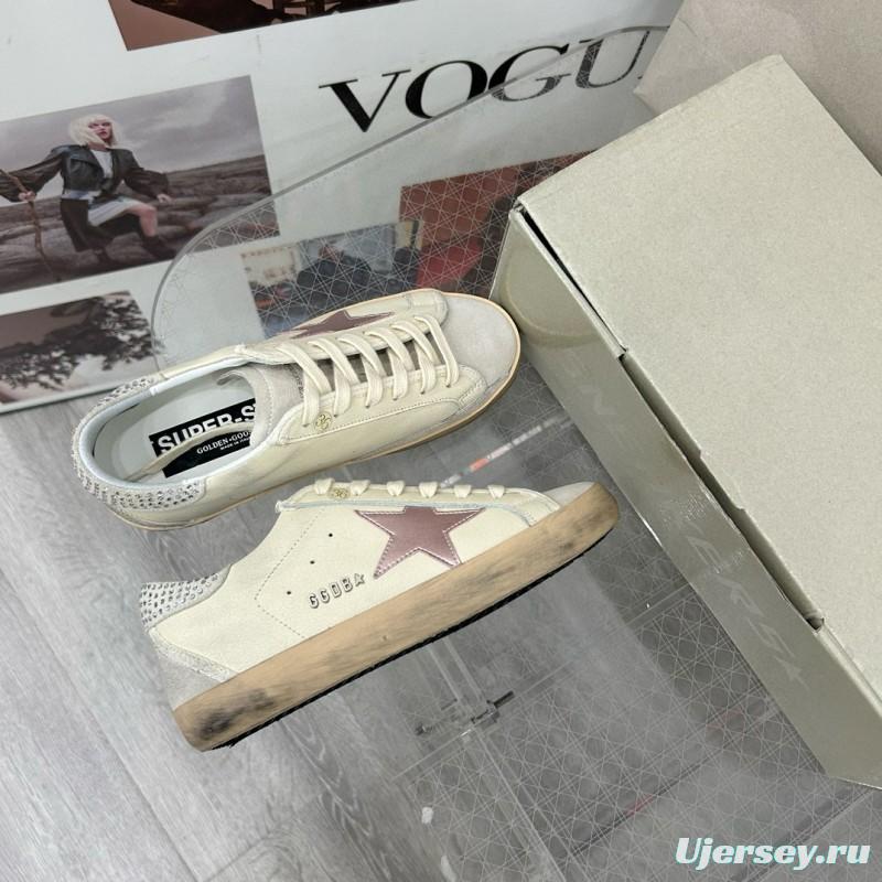 2025 Women GGDB White Beige Leather Sneakers MJ00260