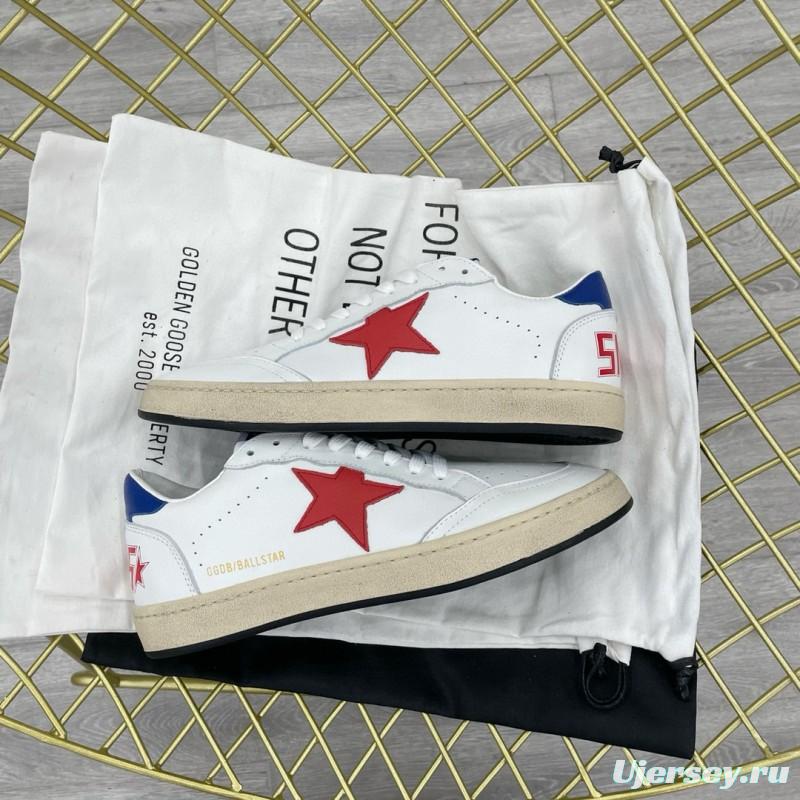2024 Unisex GGDB White Red Blue Leather Low Top Sneakers MJ00260