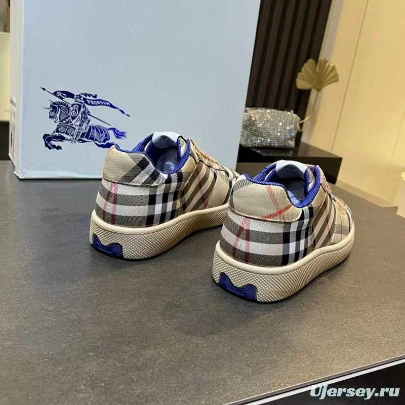 2024 Unisex Burberry Beige Black White Leather Casual Shoes MJ00330