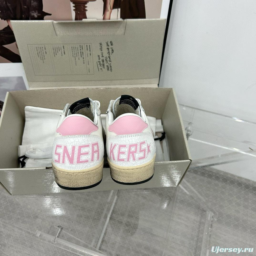 2024 Women GGDB White Pink Leather Sneakers MJ00260