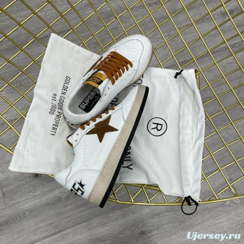 2024 Unisex GGDB White Brown Leather Sneakers MJ00260