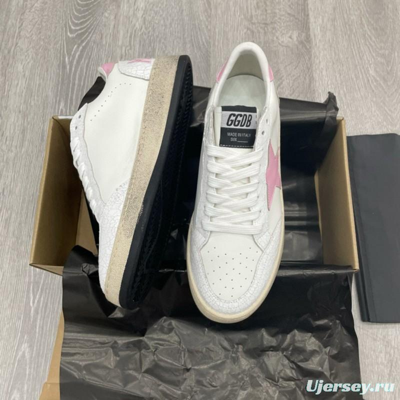 2024 Unisex GGDB White Pink Leather Sneakers MJ00260