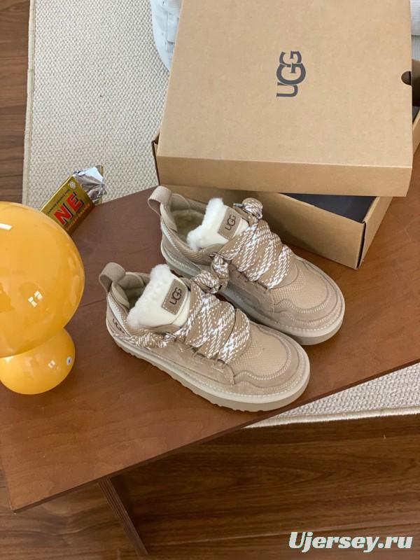 2024 Women UGG Beige Suede Textile Casual Shoes MJ00290