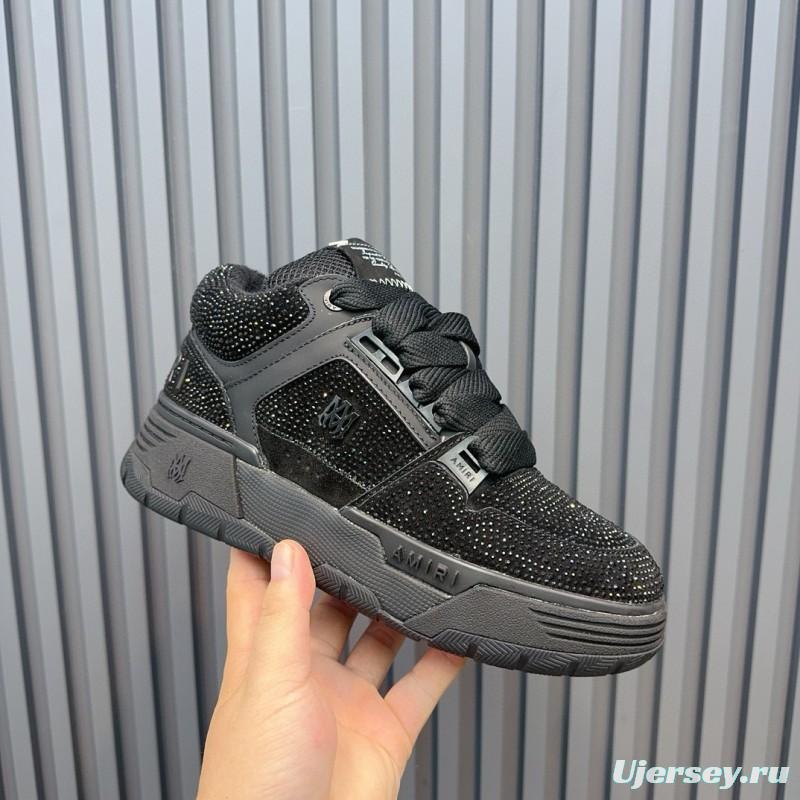 2024 Unisex Amiri Black Leather Sneakers MJ00410