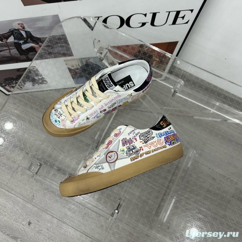 2025 Women GGDB White Multi Leather Sneakers