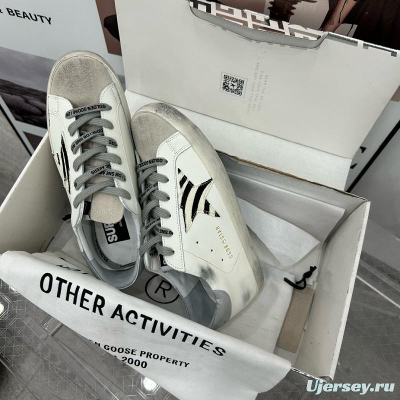 2025 Women GGDB White Black Leather Suede Sneakers