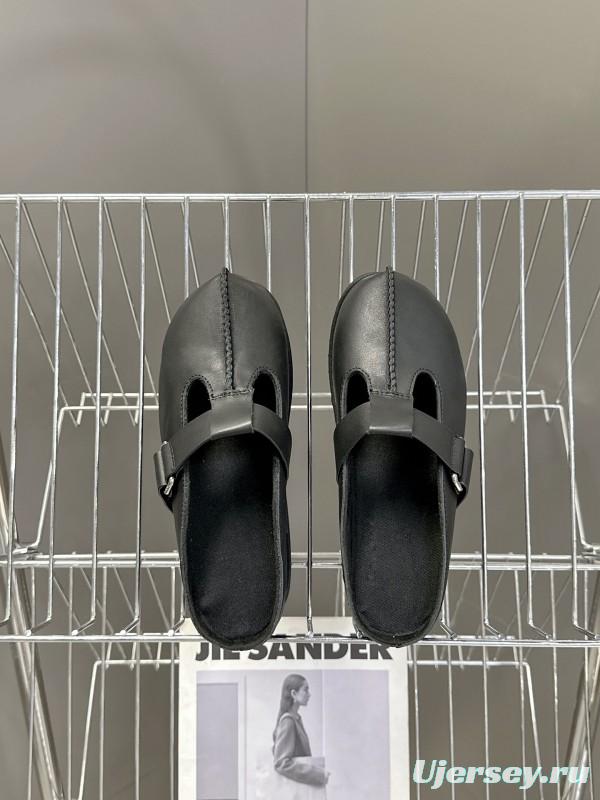 2025 UGG Black Leather Slippers KFY00230