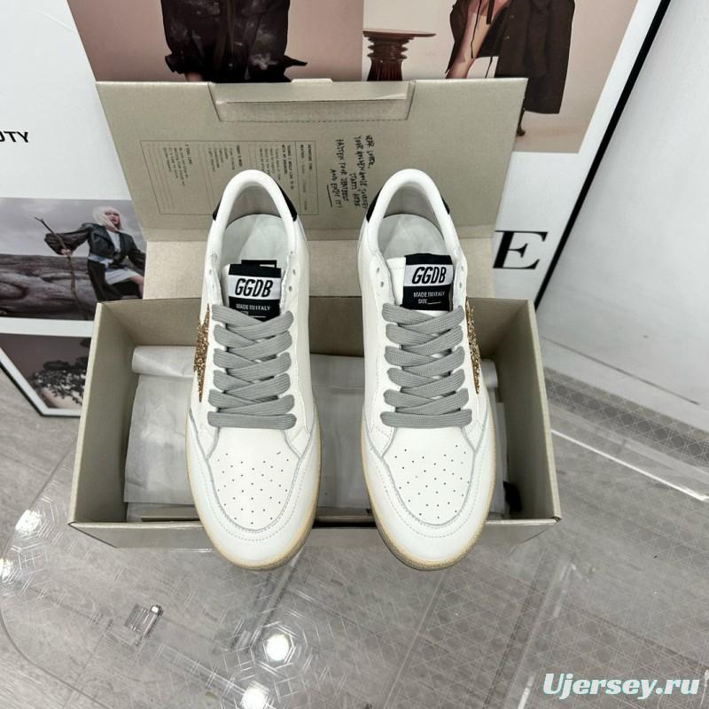 2024 Unisex GGDB White Gold Leather Sneakers MJ00260