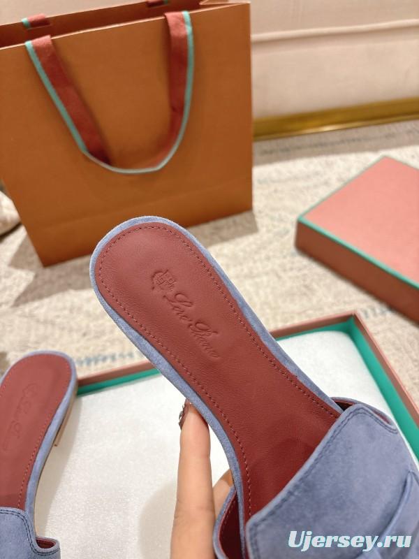 2025 Slippers LP Blue Suede Slippers LY00270