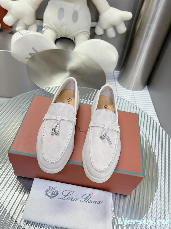 2024 Men Le Parmentier White Suede Loafers MJ00270