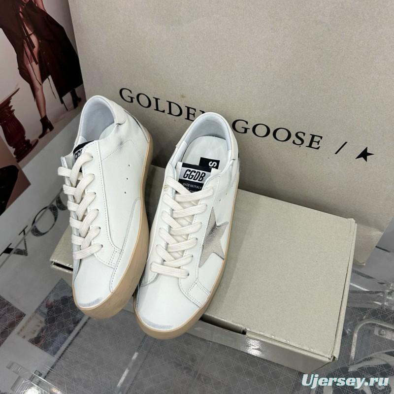2025 Women GGDB White Grey Leather Sneakers MJ00260