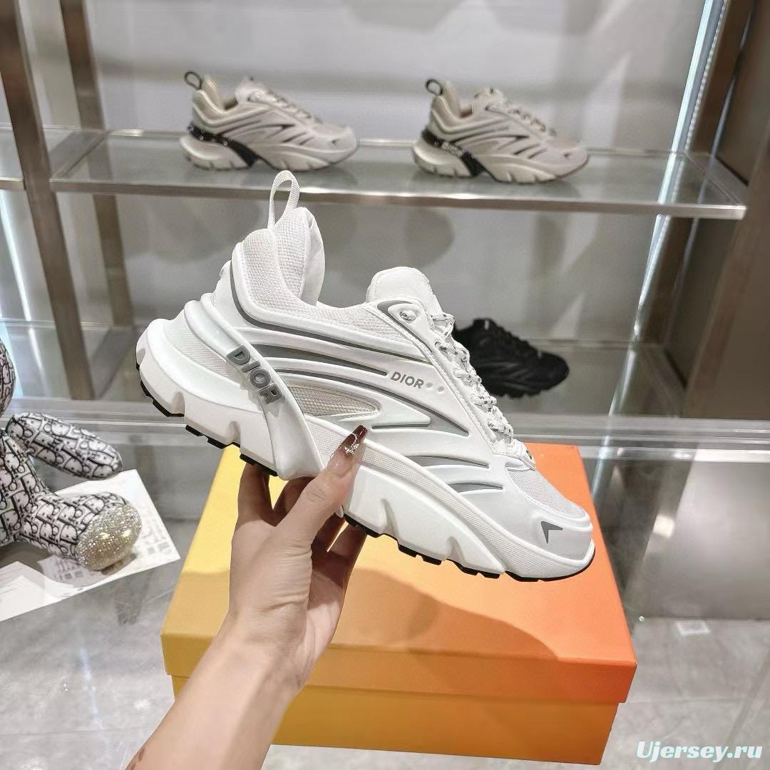 2024 Unisex Dior White Mesh Leather Sneakers MJ00360
