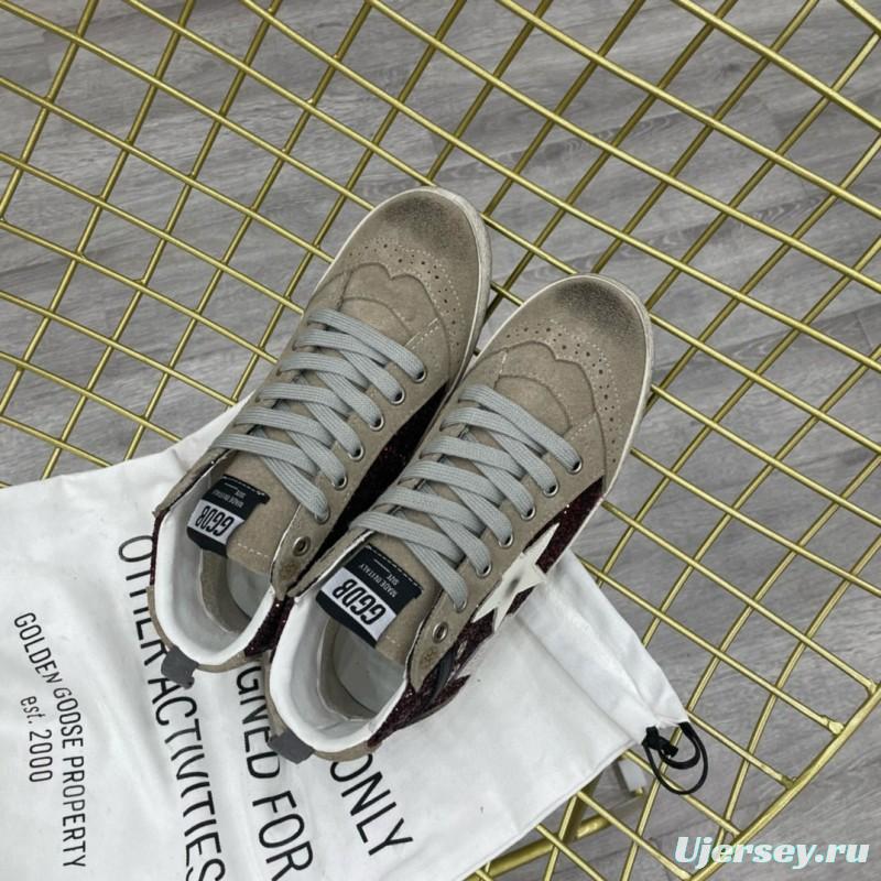 2024 Unisex GGDB Red Black White Suede Glitter High-Top Sneaker MJ00300