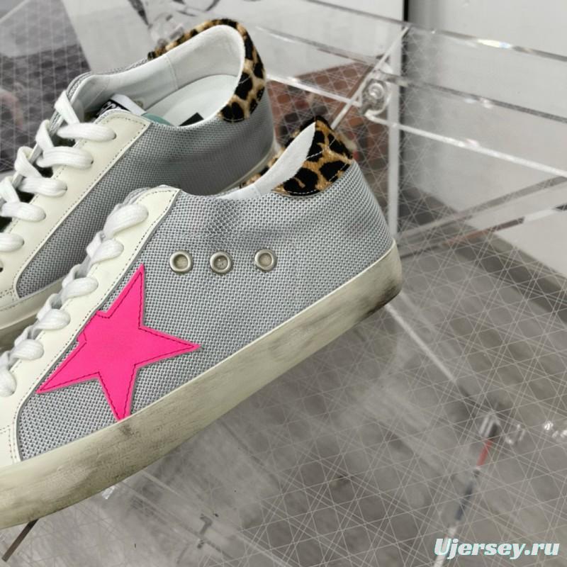 2025 Women GGDB Grey White Pink Suede Canvas Sneaker