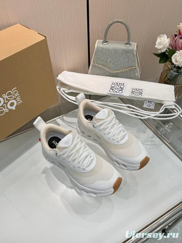 2025 Unisex Loewe White Green Orange Blue Black Grey Polyester Mesh Running Shoes Loewe X On KFY00300