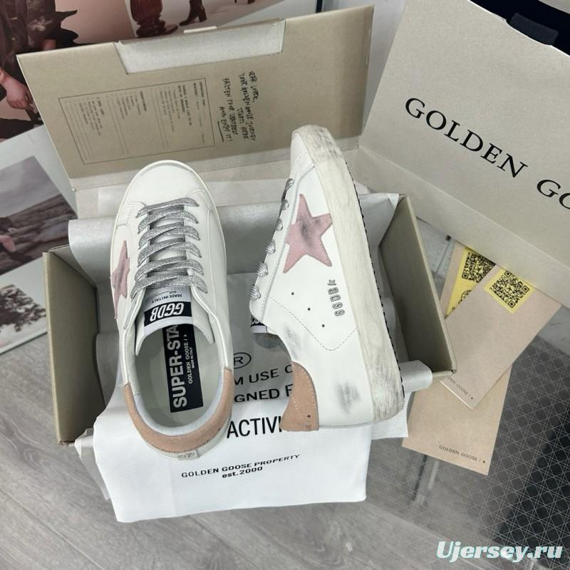 2025 Unisex GGDB White Pink Leather Sneakers