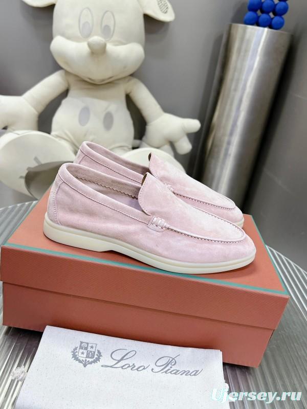 2025 Women LP Pink Suede Loafers LY00260