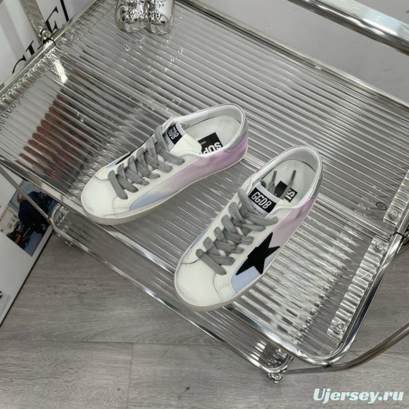 2025 Unisex GGDB White Pink Blue Leather Suede Sneakers