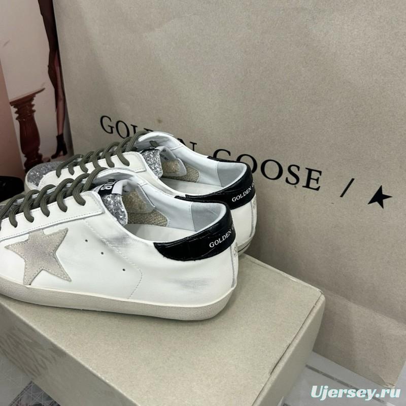 2025 Women GGDB White Silver Leather Sneakers MJ00260