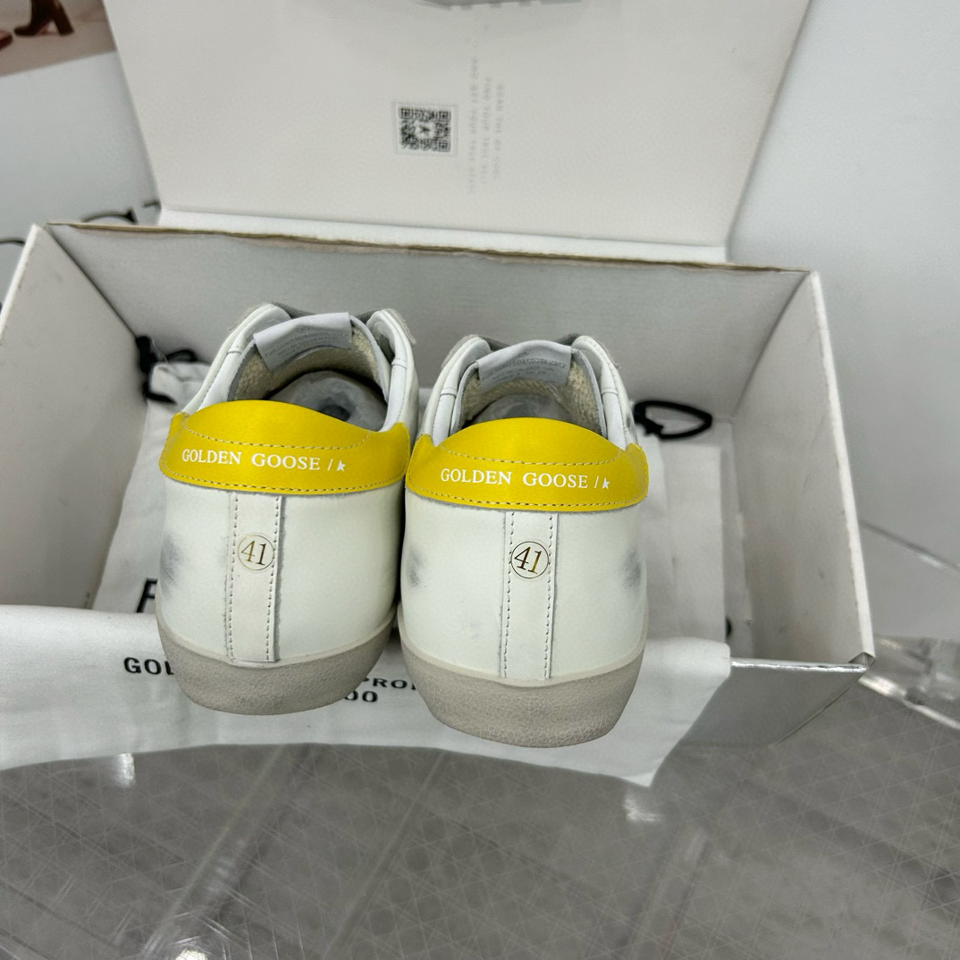 2025 Women GGDB White Grey Silver Glitter Yellow Leather Suede Sneakers