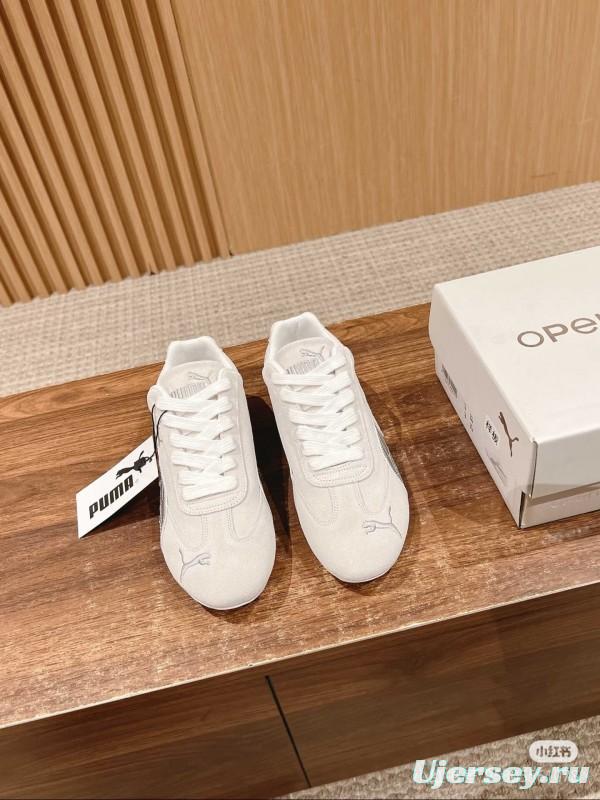 2025 Women Puma White Leather Sneakers KFY00260