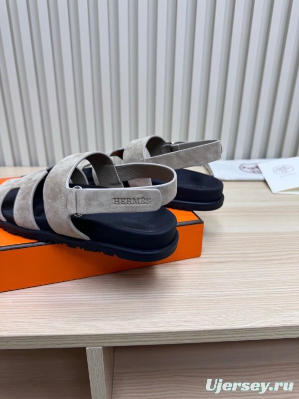 2025 Slippers Hermès Grey Suede Slippers