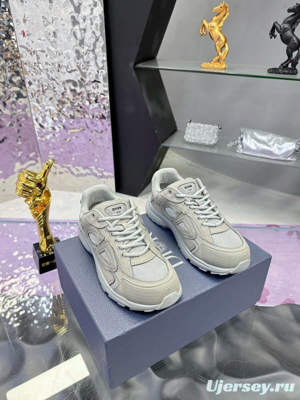 2024 Unisex Dior Stone Island B30 Beige White Mesh Sneakers MJ00330
