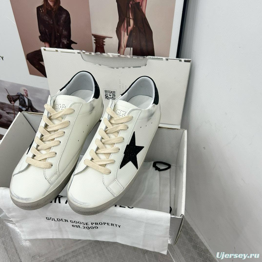 2025 Women GGDB White Black Leather Sneakers