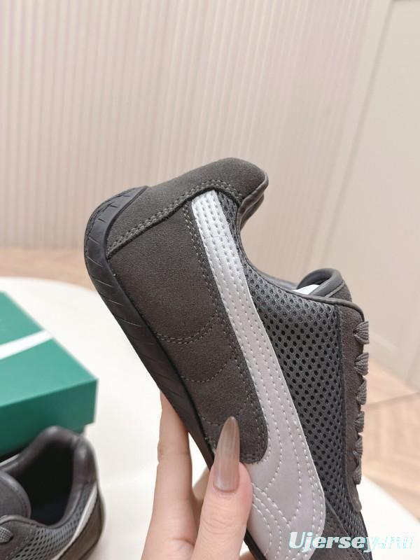 2025 Women Puma Grey White Suede Mesh Sneakers LY00280