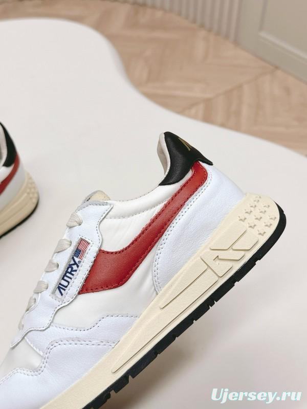 2024 Women Autry White Red Black Leather Mesh Sneakers MJ00330