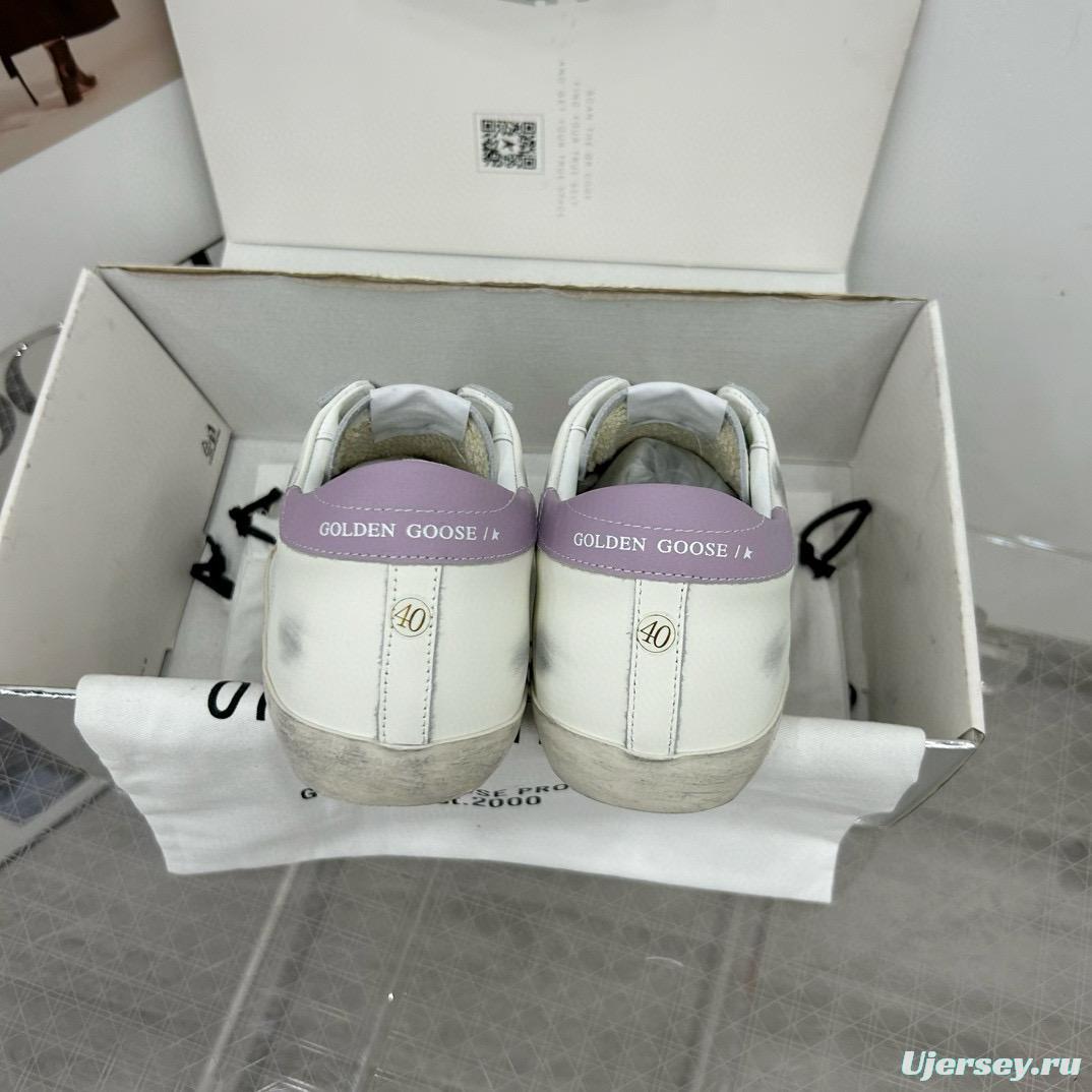 2025 Women GGDB White Grey Leather Sneakers