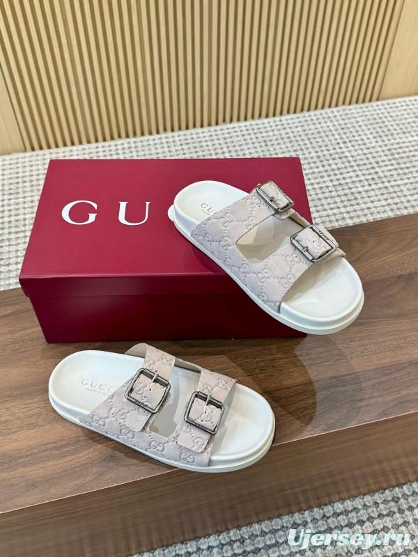 2025 Women Gucci Beige Leather Sandals