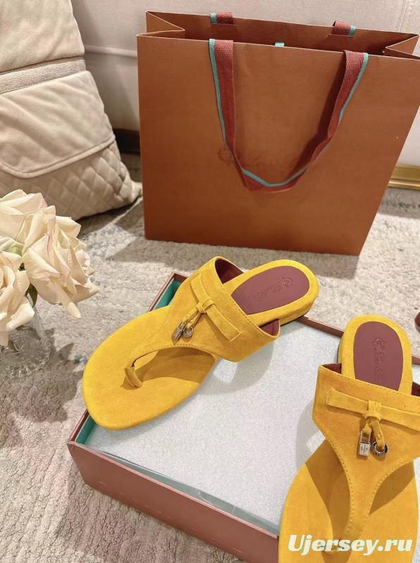 2025 Slippers LP Yellow Suede Slippers LY00250