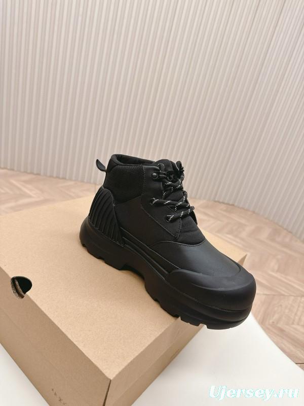 2024 Women UGG Black Suede Snow Boots High Top Lace-Up MJ00320