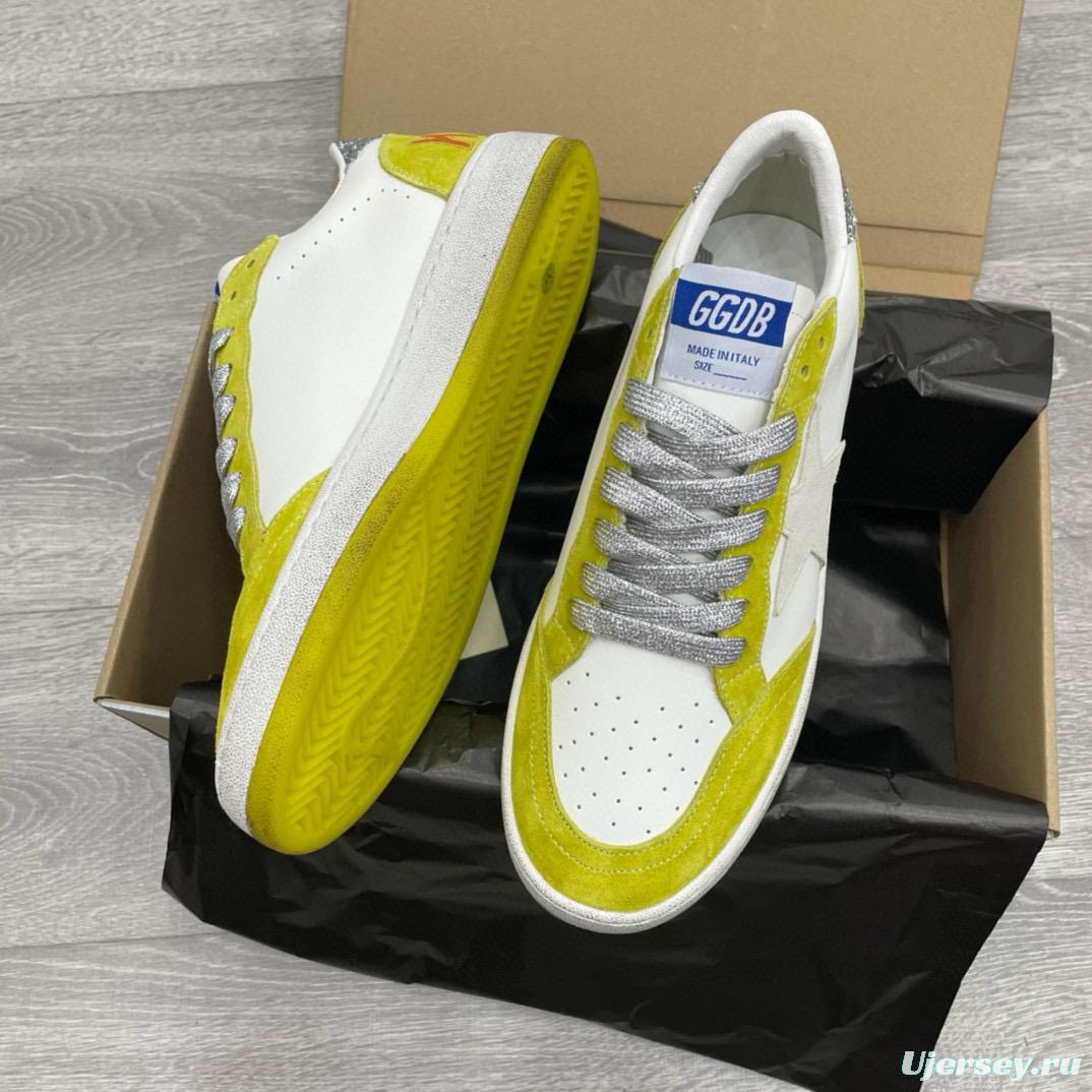 2024 Unisex GGDB White Yellow Suede Leather Sneaker MJ00260