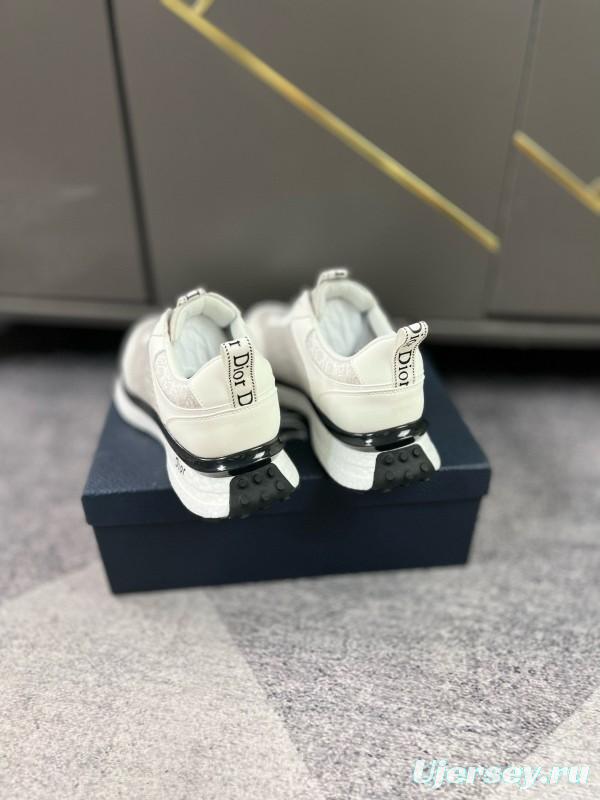 2024 Unisex Dior White Mesh Leather Casual Sneakers MJ00270