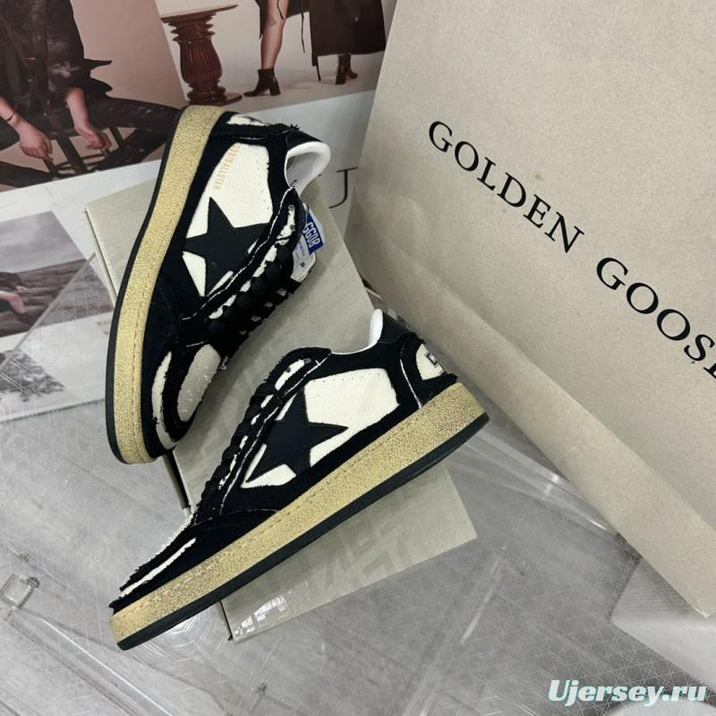 2024 Unisex GGDB Black White Canvas Leather Low Top Sneakers MJ00260