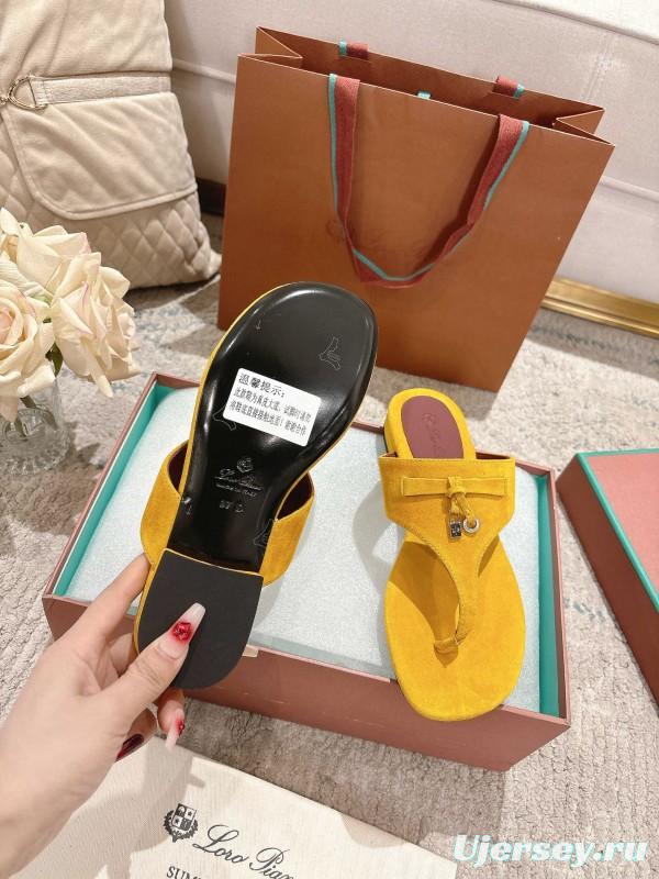 2025 Slippers LP Yellow Suede Slippers LY00250