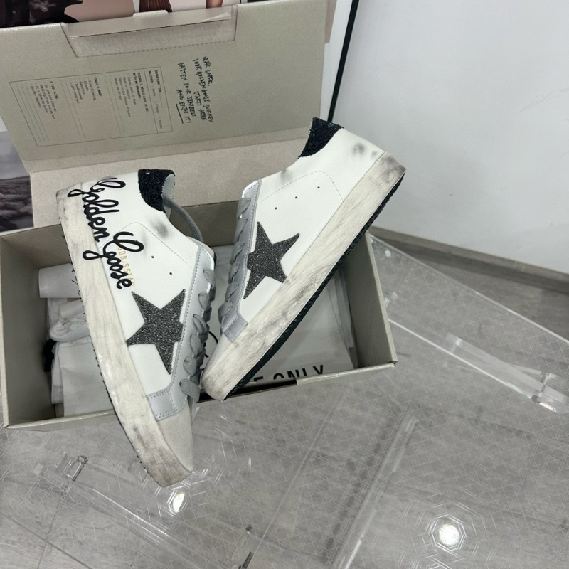 2025 Unisex GGDB White Black Leather Sneakers
