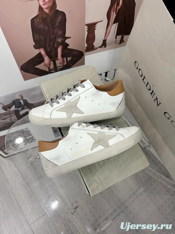 2025 Unisex GGDB White Brown Leather Sneaker MJ00260