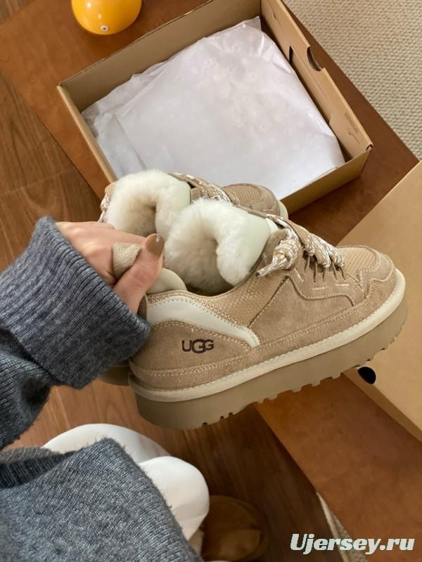 2024 Women UGG Beige Suede Textile Casual Shoes MJ00290