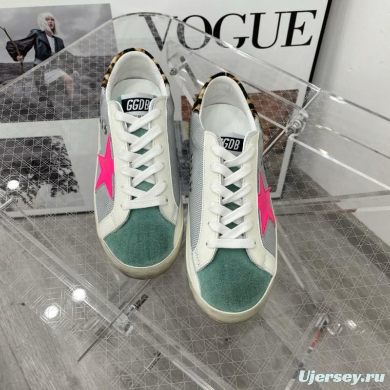 2025 Women GGDB Grey White Pink Suede Canvas Sneaker