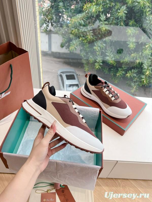 2024 Unisex Le Parmentier Brown Beige Knit Casual Sneakers Top Version MJ00340