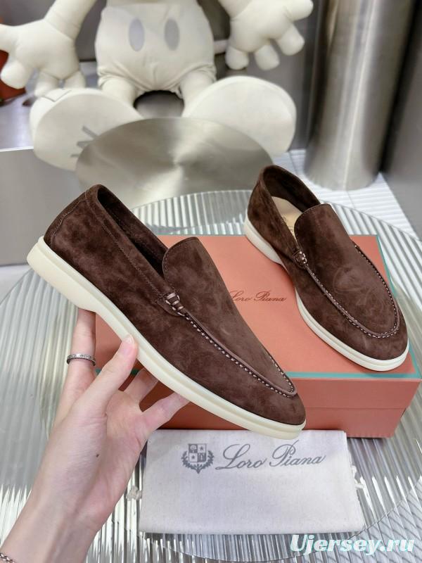 2024 Men LP Brown Suede Loafers MJ00270