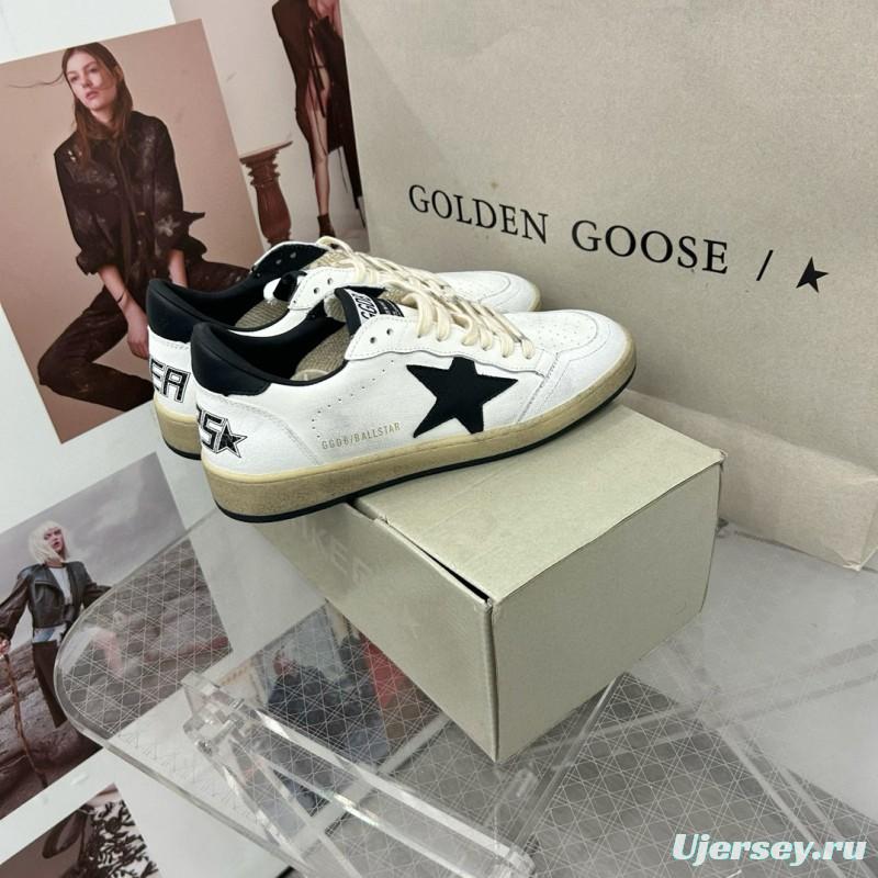 2024 Unisex GGDB White Black Leather Low Top Sneakers MJ00260