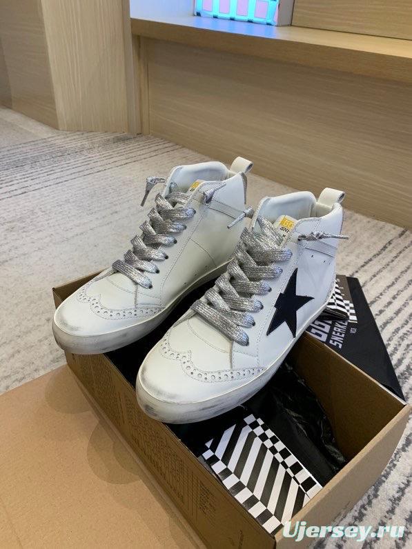 2024 Unisex GGDB White Black Leather High-top Sneakers MJ00300