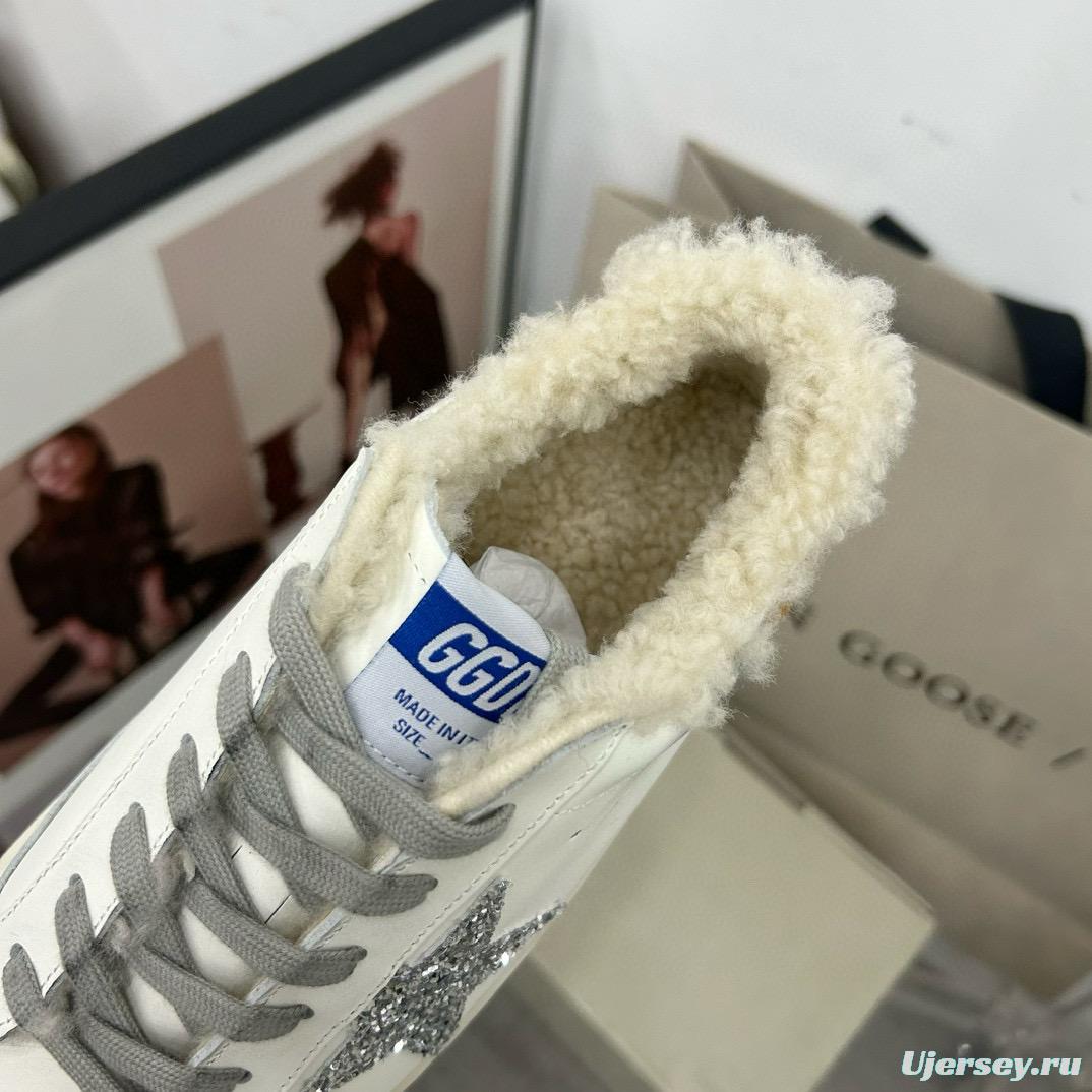 2025 Women GGDB White Silver Leather Sneakers MJ00260